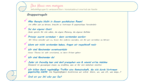 Das Funktionieren einer Gesprächsgruppe ist abhängig von der Einhaltung der Gruppenregeln.